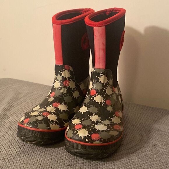 Lily & Dan insulated neoprene snow rain pull on boots Big Kids 2/3 - Picture 2 of 7